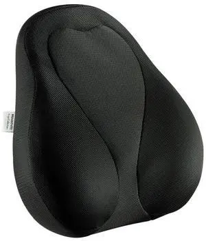 Mount-It! Office Chair Cushion, Lumbar Support Pillow for Office Chair, Back Support for Work, Office, Gaming with Memory Foam Filling for Back Pain Relief, Improve Posture, Black with Washable Cover