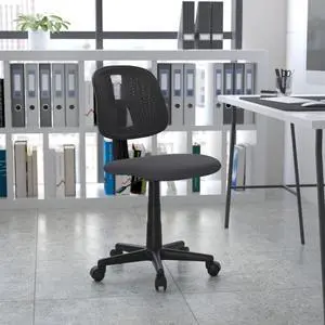 Flash Furniture Flash Fundamentals Armless Ergonomic Mesh Swivel Mid-Back Task Office Chair Gray (LF134GY)