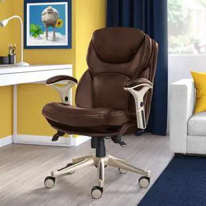 Serta Works Executive Office Chair with Back in Motion Technology, Old Chestnut Bonded Leather