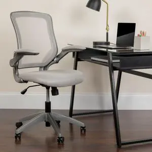 Flash Furniture Kale Ergonomic Mesh Swivel Mid-Back Task Office Chair Gray (BLZP8805GY)