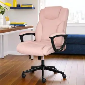 Serta Style Hannah II Office Chair, Harvard Pink Microfiber