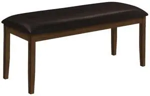 Monarch Specialties 1373 Bench, 48" Rectangular, Dining Room, Entryway, Hallway, Kitchen, Upholstered Bench-48 L/Brown/Dark Pu Seat, 47.5" L x 16" W x 20.25" H Monarch Specialties 1373 Bench, 48" Rectangular, Dining Room, Entryway, Hallway, Kitchen, Upholstered Bench-48 L/Brown/Dark Pu Seat, 47.5" L x 16" W x 20.25" H