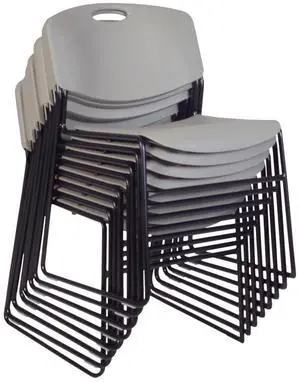 Regency Zeng Stack Chairs (Set of 8), Grey