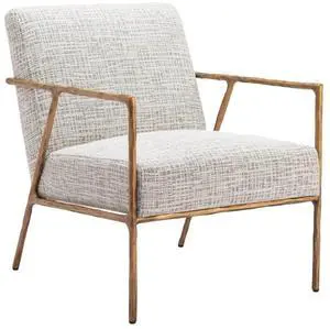 Zuo Norrebro Accent Chair Beige Frost, Beige Accent Chair, Modern Style, Textured Weave, Armrest Support, Plywood, Indoor Living, 24.4" W x 31.7" D x 31.1" H, Non-Stackable