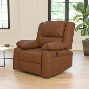 Flash Furniture Harmony Series Cognac LeatherSoft Recliner