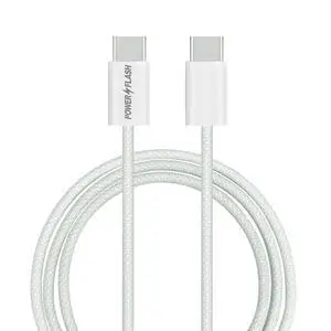 Power Flash USB C to USB C Cable, Type C to Type C Cable, 1 Pack, Fast Charging, High Speed Data Transfer, Android Phone Cable and More, Trustable (White) Power Flash USB C to USB C Cable, Type C to Type C Cable, 1 Pack, Fast Charging, High Speed Data Transfer, Android Phone Cable and More, Trustable (White)