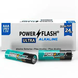 POWER FLASH AA Batteries 12 Pack with Fresh Date-Triple A Long-Lasting Alkaline High-Performance Battery,1.5 Volt,10-Year Shelf Life