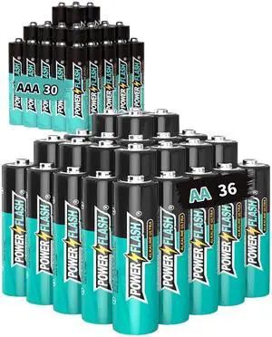 POWER FLASH Alkaline AAA30  AA36 Batteries 1.5V Batteries