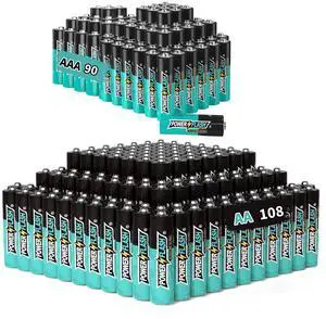 POWER FLASH Alkaline AAA90  AA108 Batteries 1.5V Batteries