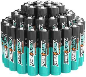 PowerFlash AAA 72 PCS Alkaline Batteries, LR03, Triple A Batteries for Various Household Devices