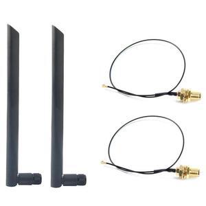 Dual Band 6Dbi Wireless WiFi Antenna RP-SMA+MHF4 Pigtail Cable for AX200 AC9260 NGFF M.2 Wireless Card WIFI/WLAN