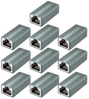 ATP-10Gbps RJ45 Connector Female to Female Gigabit Network Extender for Cat8 Cat7 Cat6 Cat5 Ethernet Cable Adapter 10Pcs