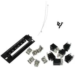 6 Port CAT6 Patch Panel FTP LAN RJ45 Cable Adapter Keystone Ethernet Distribution Frame Mount Bracket