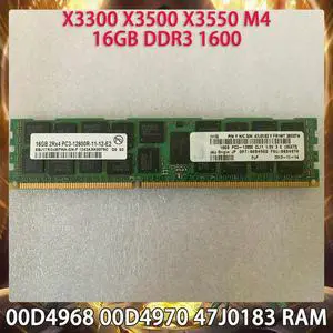 Server Memory 00D4968 00D4970 47J0183 For X3300 X3500 X3550 M4 16GB DDR3 1600 RAM