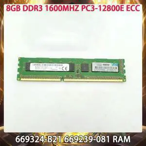 Server Memory 669324-B21 669239-081 8GB DDR3 1600MHZ PC3-12800E ECC RAM