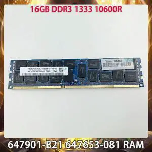 16GB DDR3 1333 10600R 16G 647901-B21 647653-081 PC Server Memory For H/P