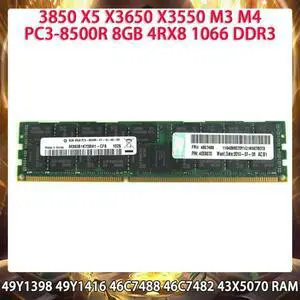 46C7488 46C7482 43X5070 For 3850 X5 X3650 X3550 M3 M4 PC3-8500R 8GB 4RX8 1066 DDR3 RAM Server Memory