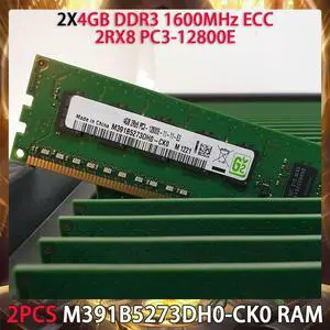 2PCS M391B5273DH0-CK0 RAM For 4GB DDR3 1600MHz ECC 2RX8 PC3-12800E Server Memory