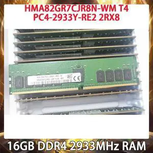RAM 16GB DDR4 2933 PC4-2933Y-RE2 2RX8 HMA82GR7CJR8N-WM T4 For SKHynix Server Memory