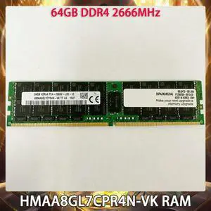 For SK Hynix HMAA8GL7CPR4N-VK 64GB DDR4 2666MHz RAM 4DRX4 PC4-2666V EC LR Memory