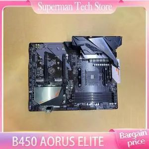 B450 ELITE computer motherboard Support Ryzen 5 5600 5600G R7 5700X3D CPU 4xDDR4 128GB HDMI Dual M.2 RGB AM4