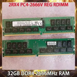 RAM 32GB DDR4 2666MHz 2RX4 PC4-2666V REG RDIMM For SK Hynix Server Memory 2666 1 Pcs