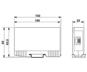 DT-LAN-CAT.6+ Attachment Plug For Phoenix DIN Rail Mounting For Phoenix Surge Protection For Information Technology 2881007