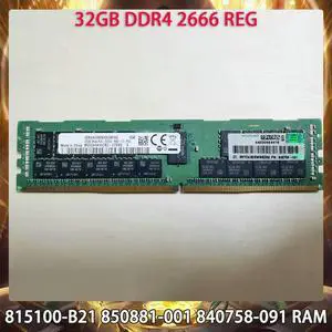 Server Memory 815100-B21 850881-001 840758-091 32GB DDR4 2666MHz REG RAM