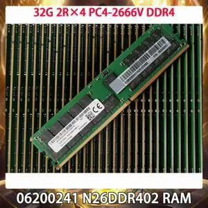 1 Pcs RAM 06200241 N26DDR402 For 32G 2RX4 PC4-2666V DDR4 32GB Server Memory