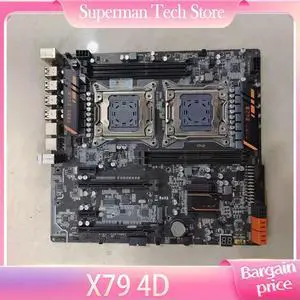 For Dual CPU X79 Motherboard LGA 2011 E5 DDR3 128GB E-ATX X79 4D