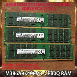 RAM 64GB DDR4 2133MHz ECC LRDIMM 4DRX4 PC4-2133P For M386A8K408M1-CPB0Q Server Memory