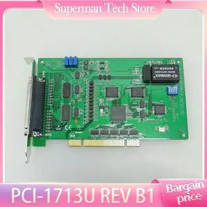 For Advantech Capture Card 32-Channel Isolated High-speed Analog Input Card PCI-1713U REV B1