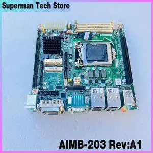 For Advantech motherboard Dual network port multiple serial port AIMB-203 Rev:A1 AIMB-203G2