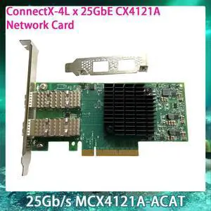 25Gb/s MCX4121A-ACAT For Mellanox Network Card Dual Port ConnectX-4L x 25GbE CX4121A PCI-E InfiniBand NIC