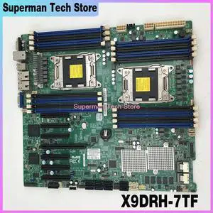 Support E5-2600 V1/V2 Family LGA2011 DDR3 ECC For Server Motherboard X9DRH-7TF