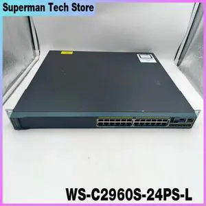 WS-C2960S-24PS-L For 24-port Gigabit POE-powered 4-port SFP Net-work Switch