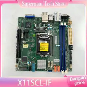 For X11SCL-IF Server Mini-ITX Motherboard C242 LGA-1151 DDR4 Support 8th/9th Generation Core i3 E-210