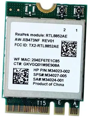 2.4G 5G 802.11AC/AX Wireless Module AW-XB473NF RTL8852AE RTL8852 6 MU-MIMO Network Card Bluetooth 5.2 for Win 10-Elect
