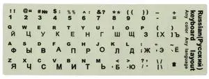Russian Transparent Keyboard Stickers Universal Luminous Keyboard Stickers Replacement for Any Laptop, Desktop Laptop