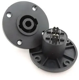 1pcs 4pin Round XLR mount panel power socket European-style 4Pin Female Compatible Audio Cable Connector socket L1