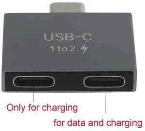 Compact Size USB C Male to Dual USB C Female Splitter for Type C Data Cable l for Shell USB C Splitter Convte