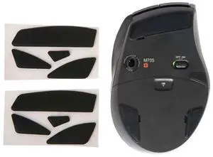 2 Sets Mouse Feet Pedal for M705 Mice Replacement Glides Stickers Mouse Feet Pads Curve Edge Black