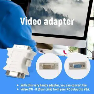 DVI male adapter (DVI - D 24 1) to female VGA (15-pin)