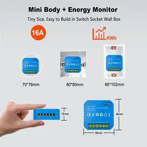 Zigbee Switch Module Tuya 2 Way Light Control Timing Dual Control 16A Energy Monitoring For Google Home Alexa