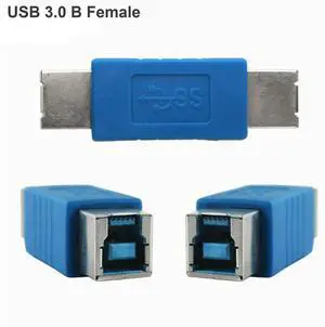 1pc USB 3.0 Type B Female to USB 3.0 B Female Coupler Data Extender Connector Converter Adapter for Printer Cable