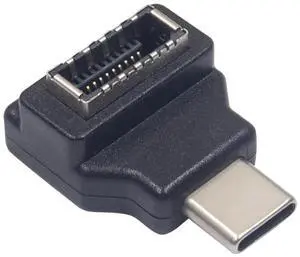 90 Degree Angle USB 3.1 C Male to Type E Female Front Panel Header Extension Adapter 10Gbps Converter for Motherboard Internal 90 Degree Angle USB 3.1 C Male to Type E Female Front Panel Header Extension Adapter 10Gbps Converter for Motherboard Internal