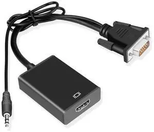 VGA to HDMI-compatible Audio Converter Adapter Cable 1080P With Audio Output VGA HD Adapter for laptop to HDTV Projector