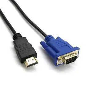 1pcs Top HDMI-compatible To VGA Cable Male to Male 1.8M Video Adapter Only For HD player to HDTV