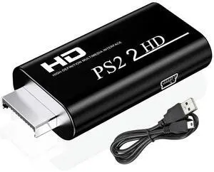 For PS2 to HDMI-compatible Converter Full HD Audio Video Adapter with 3.5mm Audio Output for All PS2 Display Mode 480i/480p/576i