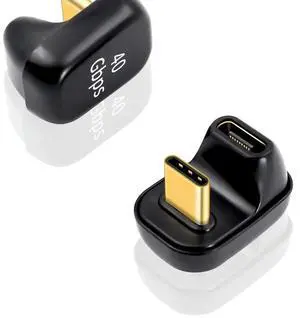 1pc USB 4 C Male to USB Female U Shape 180 Degree Angled 40Gbps Connector Adapter Extender 100W for Thunderbolt 4/3 MacBook Pro